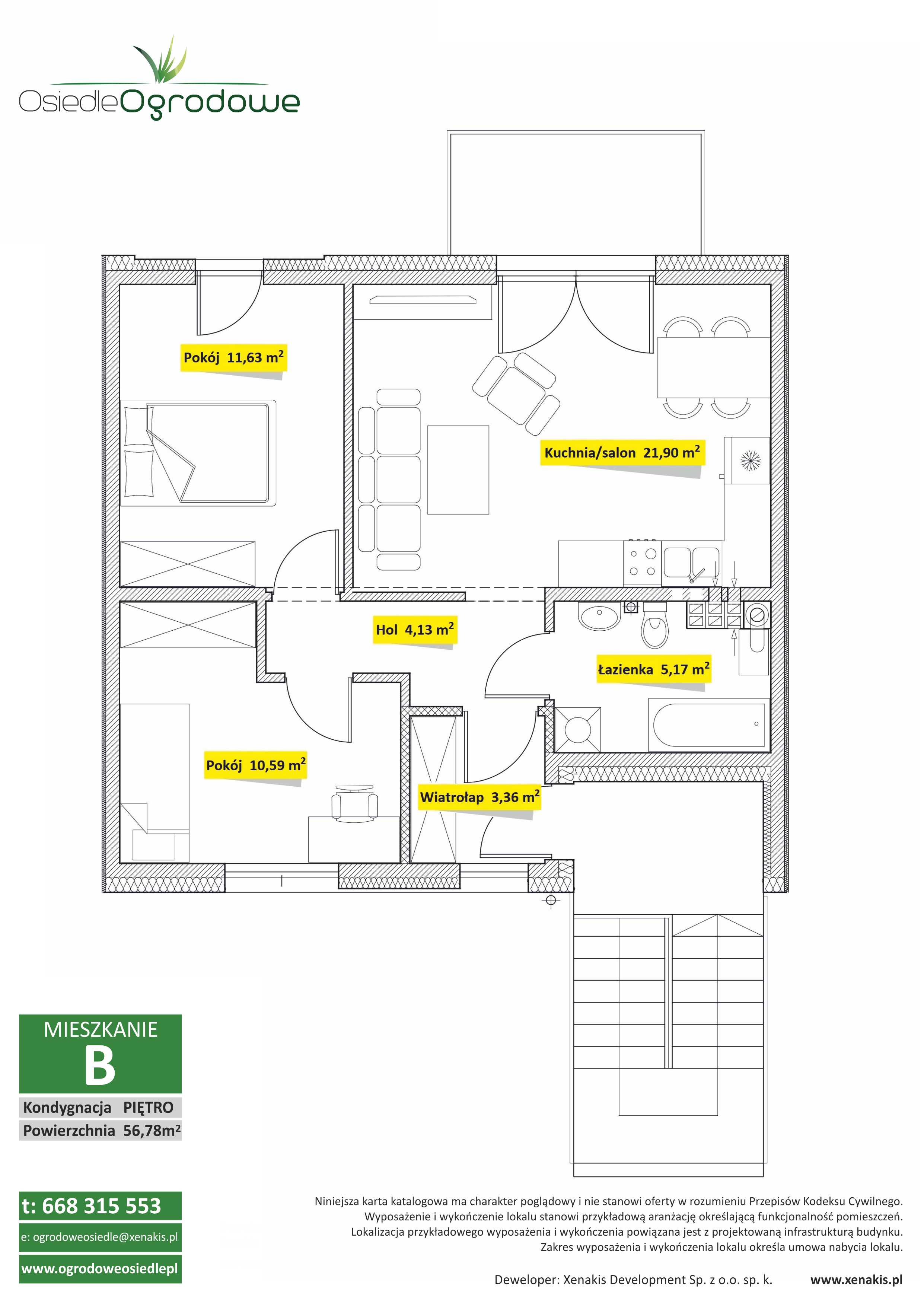 Mieszkanie 56,78 m2_piętro - Parter
